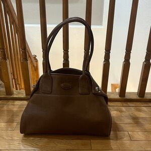 Authentic Tod’s Brown Pebbled Leather Tote – Made in Italy